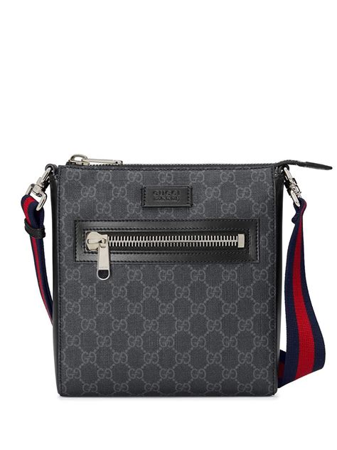 farfetch gucci messenger bag|Gucci leather handbags.